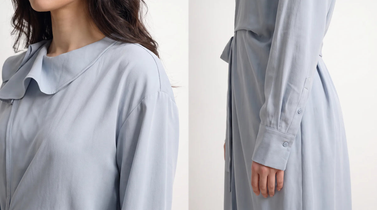 Serene Bow Shoulder Wrap Maxi Dress
