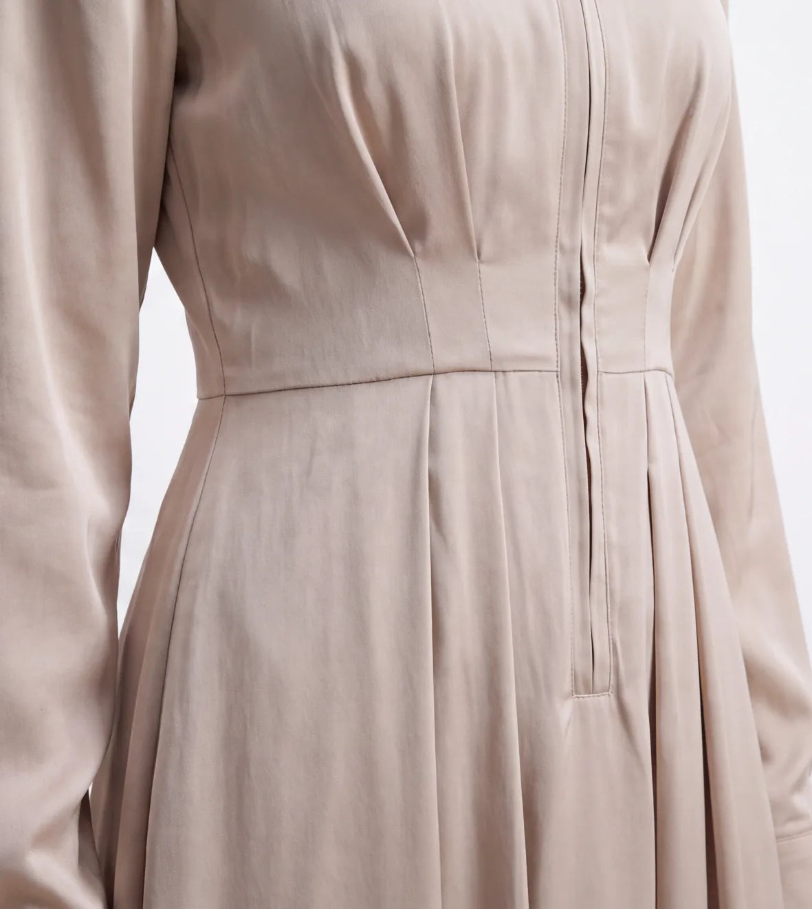 Luster Satin Utility Maxi Dress